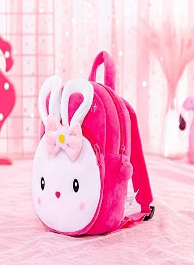 Delicado Cute Small Toddler Kids Preschool Backpack Plush Cartoon Konggi Rabbit children Nursery/School/Picnic/Travelling Bag for Baby Girl Age 1-5 Years (14 * 12 inches) - Image 5